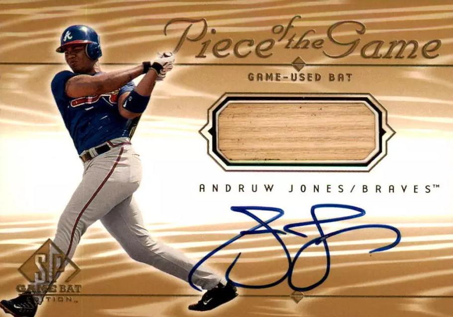 2001 SP Game Bat Edition - Piece of the Game Signature