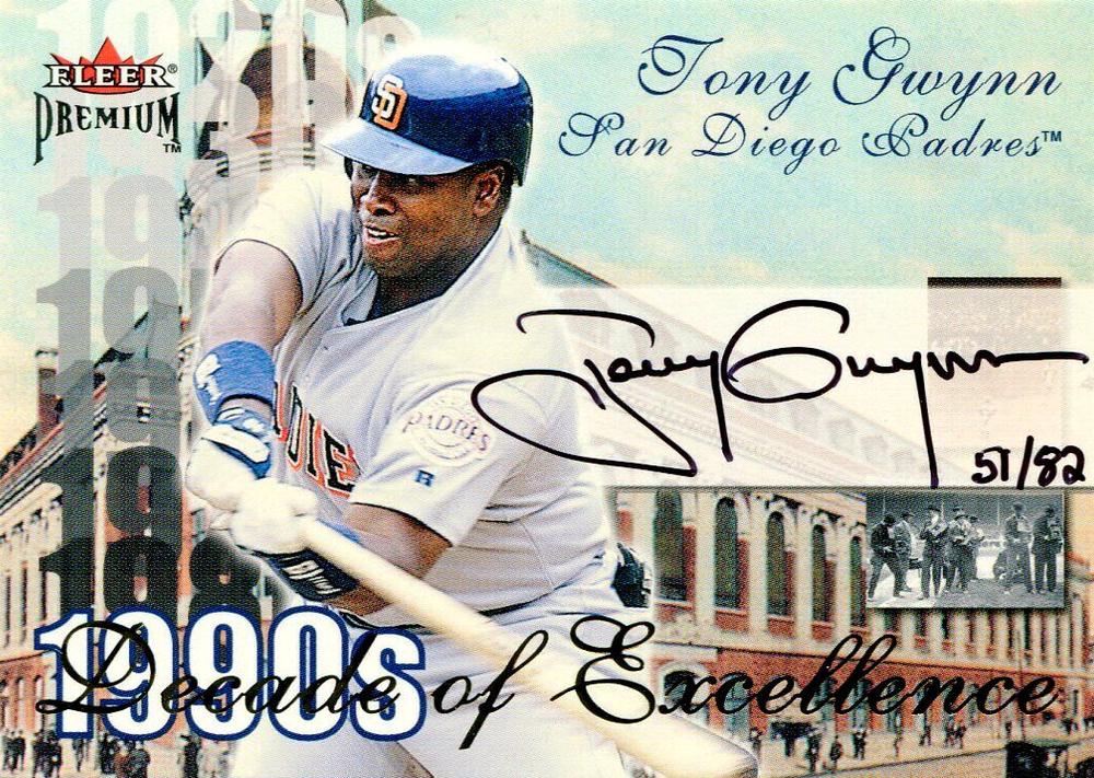 TOP TEN Tony Gwynn Autographed Baseball Cards